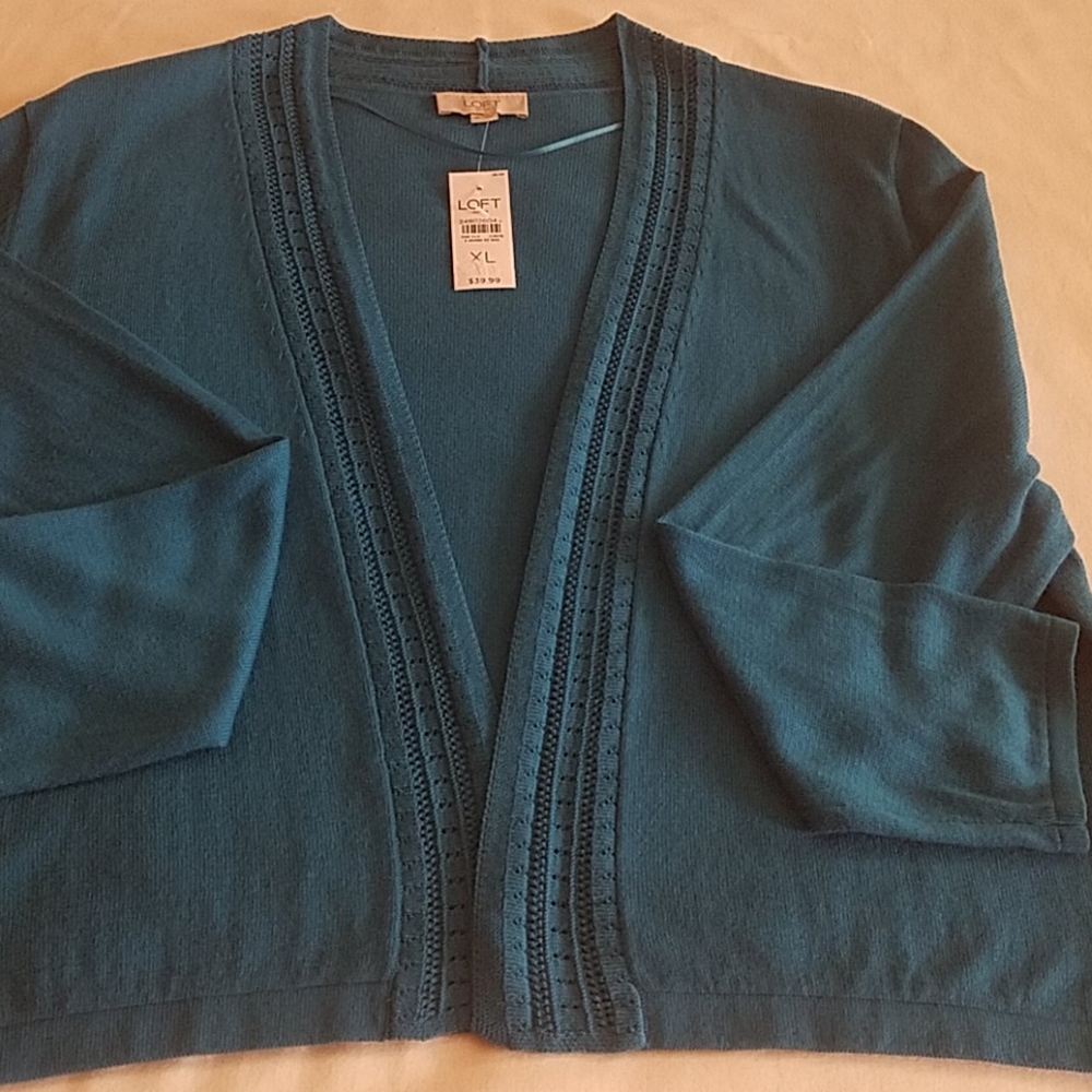 Loft Outlet Beautiful Teal Lightweight Sweater L